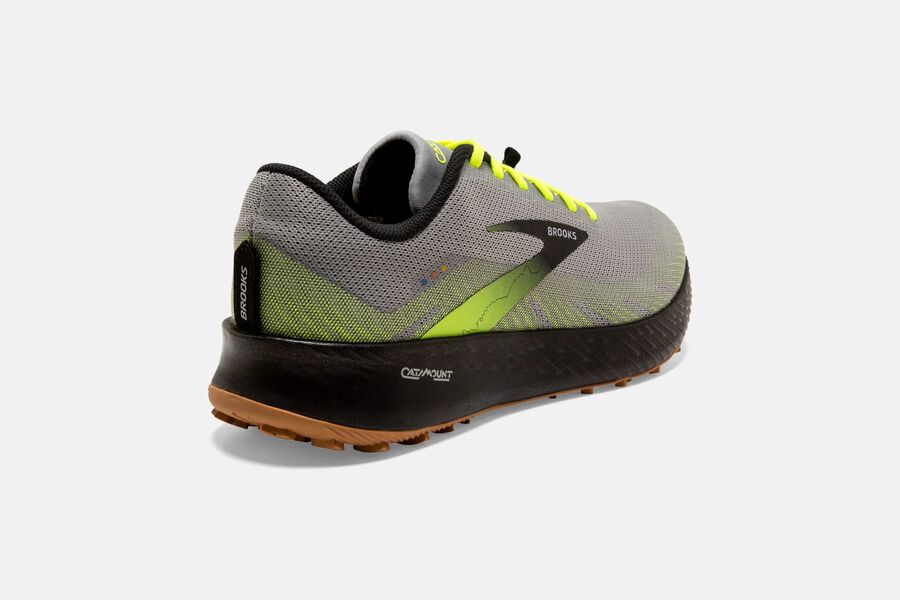 Brooks Catamount Trail Loopschoenen Heren - Grijs/Zwart - 056198OKY